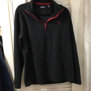 Chaps Sport zippered fleece pullover Black. Medium